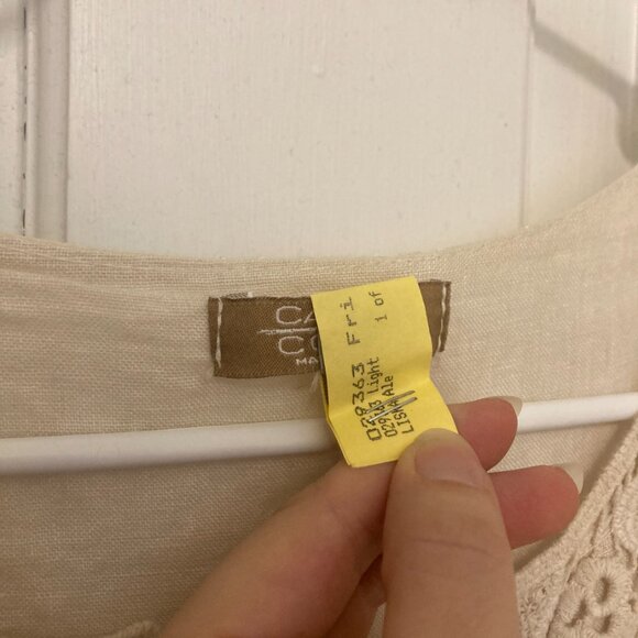 Gorgeous Vintage Linen Bell Sleeve Tunic Mini Dress - Picture 2 of 8